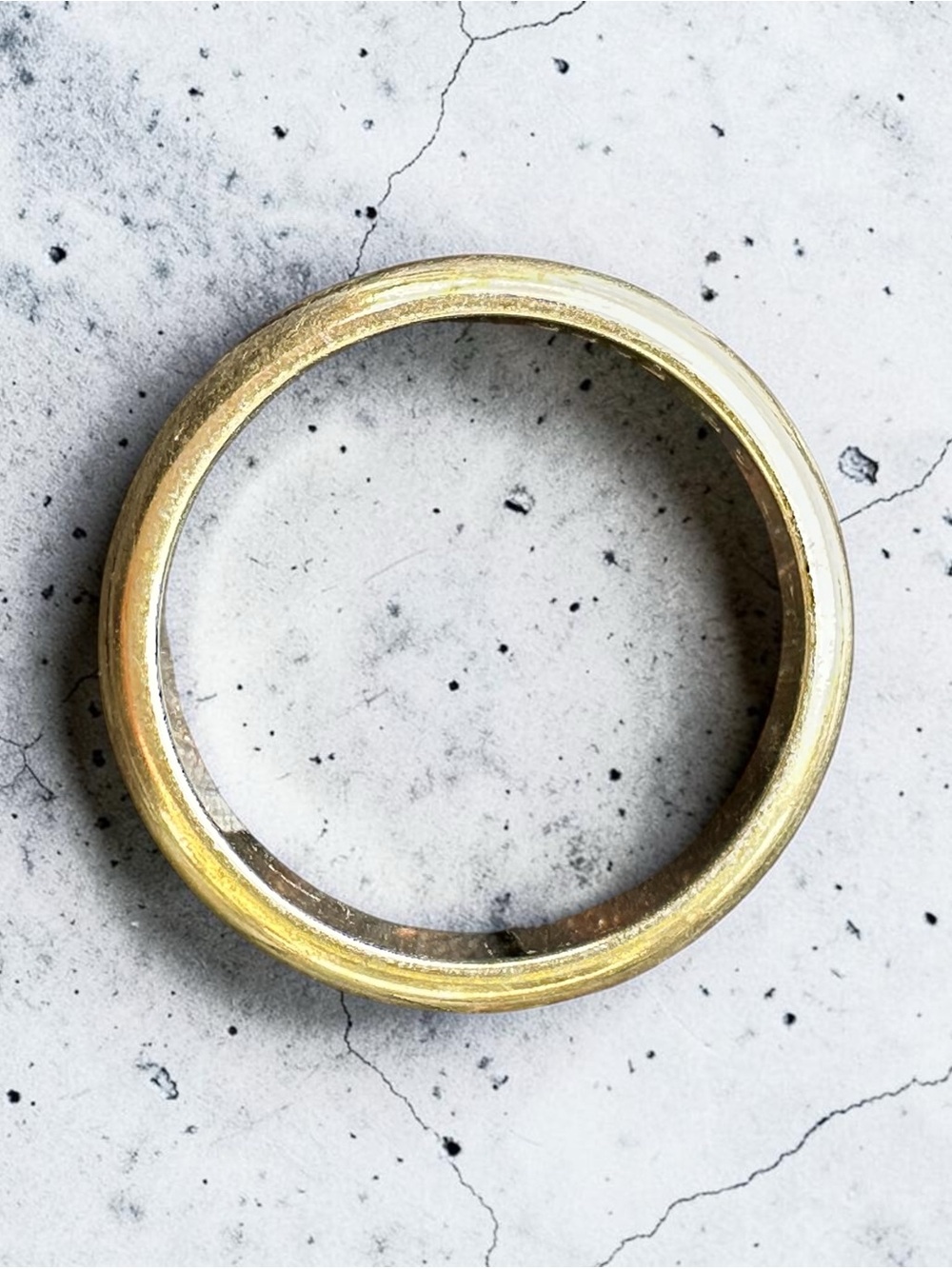 14K Gold Electroplated Wedding Band size 7 - Picture 3 of 4